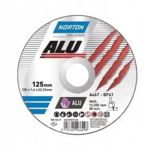 Nowość Tarcza 125X1,6X22,23 ALUMINIUM VULCAN NORTON